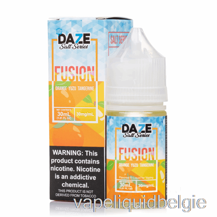 Vape Vloeistof Ijskoude Sinaasappel Yuzu Mandarijn - 7 Daze Fusiezout - 30ml 30mg